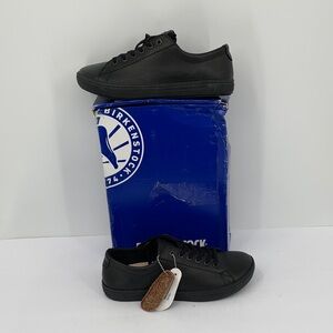 Birkenstock Arran sneaker shoe lace-up black pebbled leather cork new 40 9